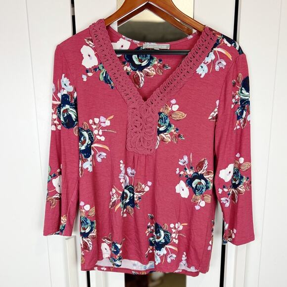 Daniel Rainn Women’s Stitch Fix Exclusive Elura V-Neck Lace Blouse Size Medium - Picture 1 of 8